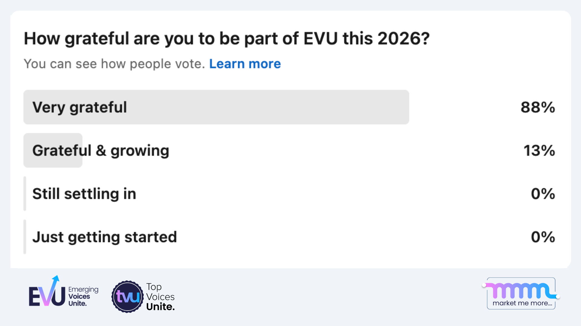 EVU LinkedIn poll