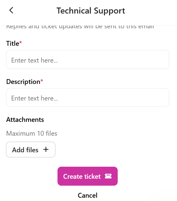 Technical support