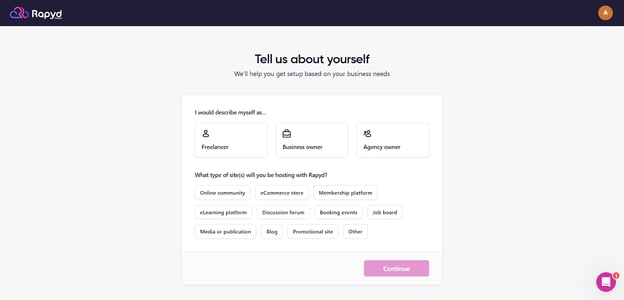 Rapyd Cloud onboarding questionnaire