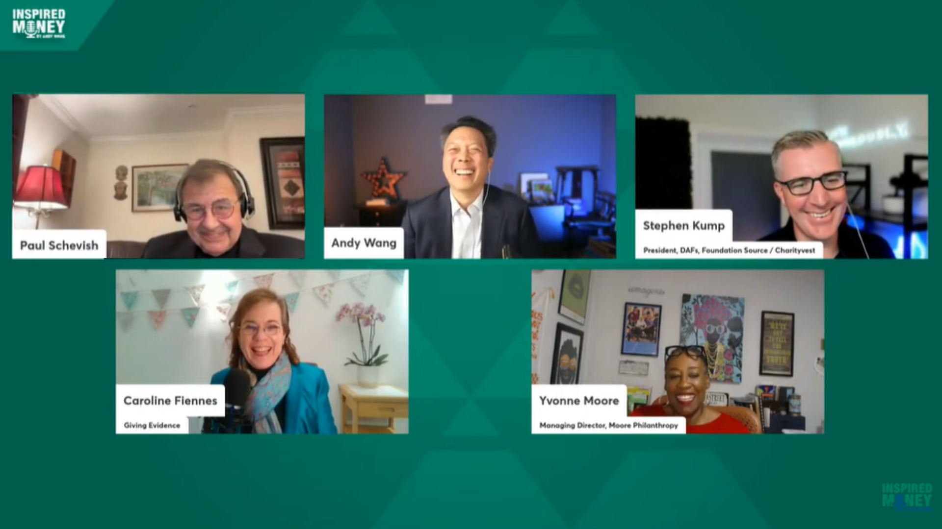 Andy Wang's expert panel (Caroline Fiennes, Paul Schervish, Yvonne Moore, and Stephen Kump) reveal why giving isn't just good karma—it's smart financial strategy
