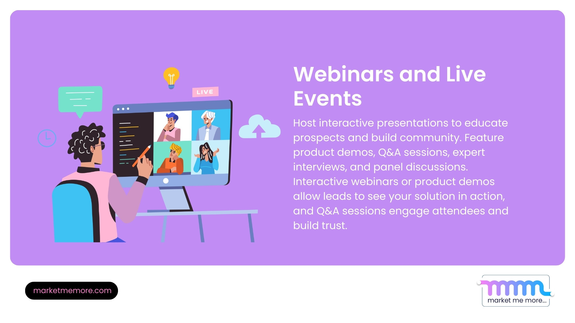 Webinars and live events