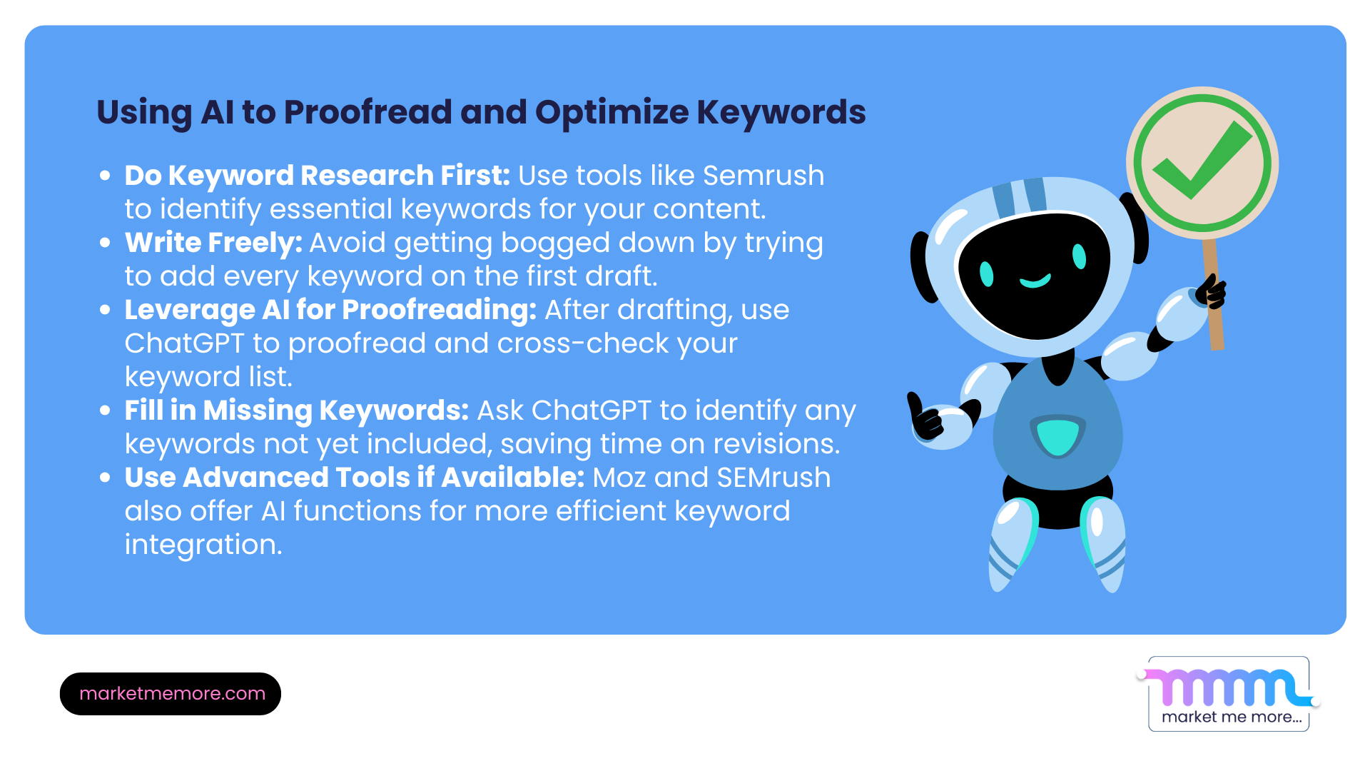 Proofreading and optimizing with AI