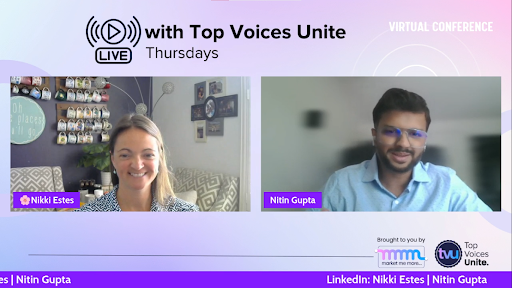 Nikki Estes and Nitin Gupta speaking on transparency and responsible analytics use