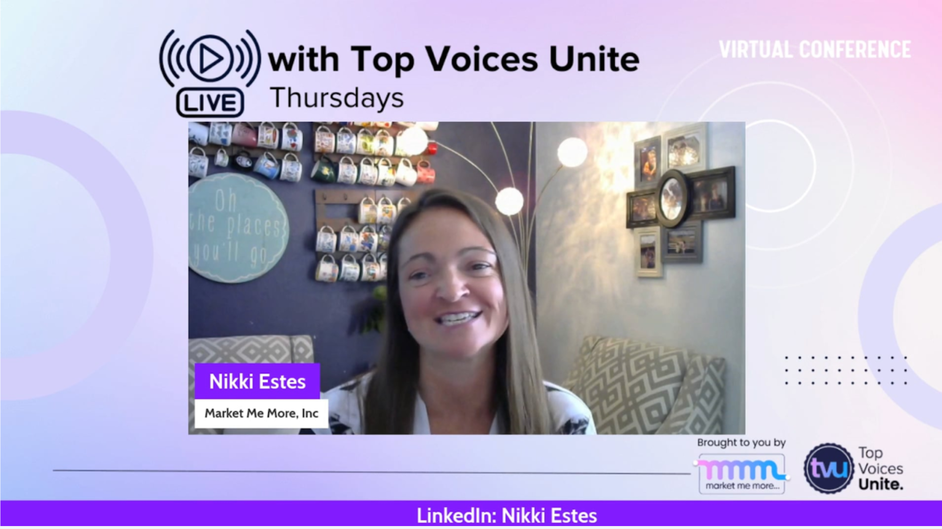 Nikki Estes hosting Voices of the Week livestream, June 2025