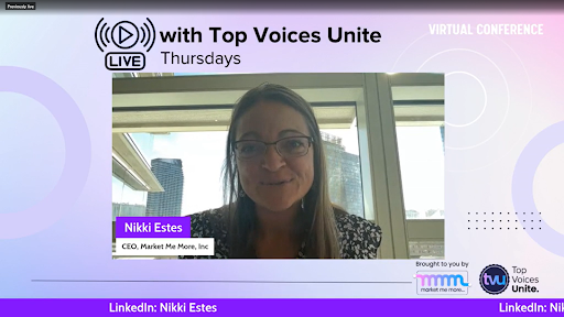 Nikki Estes speaking at Top Voices on the ethical AI principles shaping future innovation