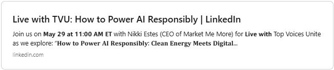 Shared replay link of Live with TVU: How to Power AI Responsibly