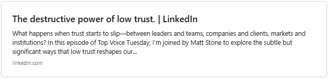 Shared replay link of The destructive power of Low Trust