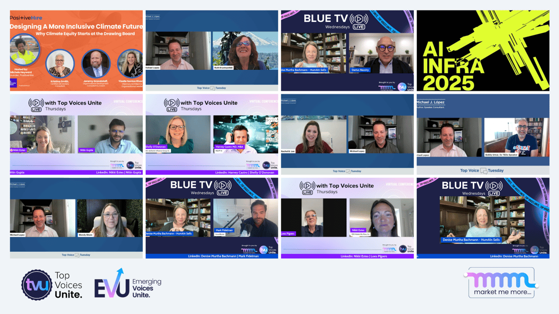 Visual collage of key livestream moments from May sessions