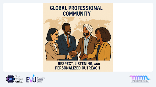 Visual representation of social selling techniques fostering authentic connections worldwide