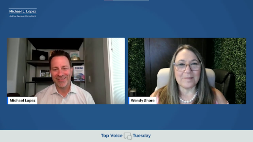 Wendy Shore and Michael Lopez discussing solopreneur branding strategy