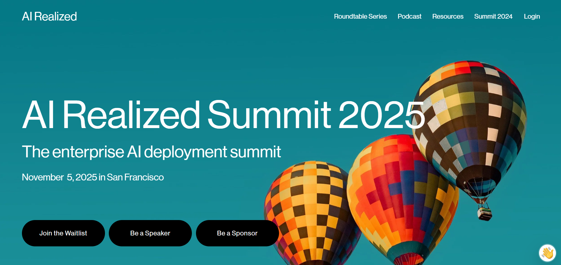 AI Realized Summit Registration Website 