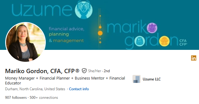 Mariko Gordon's LinkedIn Profile