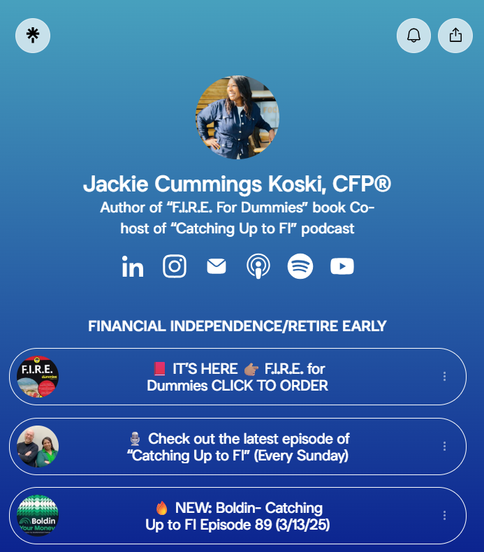 Jackie Cummings Koski's Linktr.ee profile