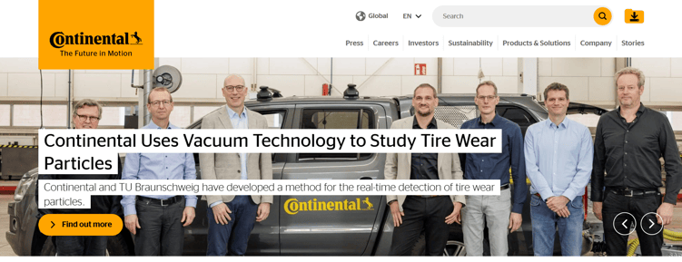 Continental's website