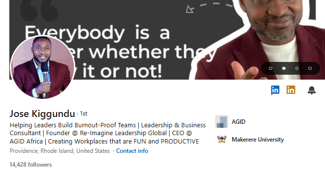 Jose Kiggundu's LinkedIn Profile