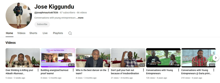 Jose Kiggundu's LinkedIn Profile