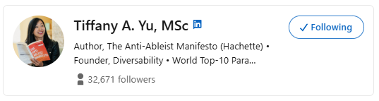 Tiffany Yu's LinkedIn Profile banner