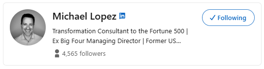 Michael Lopez's LinkedIn Profile banner
