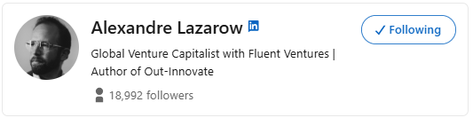 Alexandre Lazarow's LinkedIn Profile banner