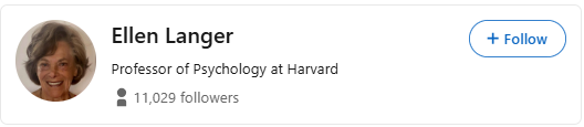 Ellen Langer's LinkedIn Profile banner