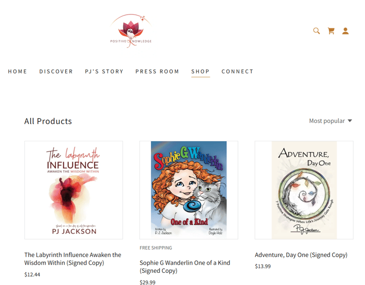 PJ Jackson's online book shop