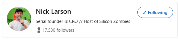 Nick Larson's LinkedIn Profile