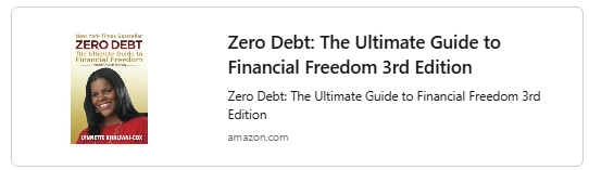 Lynette Khalfani-Cox's book "Zero Debt"