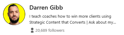 Darren Gibb's LinkedIn Profile
