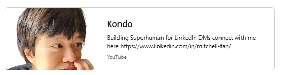 Mitchell Tan's YouTube Channel "Kondo"