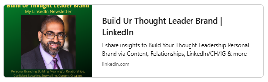 Bobby Umar's LinkedIn Newsletter "Build Ur Thought Leader Brand"