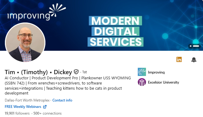 Tim Dickey's LinkedIn Profile