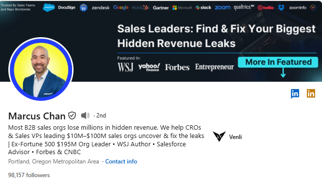 Marcus Chan's LinkedIn Profile