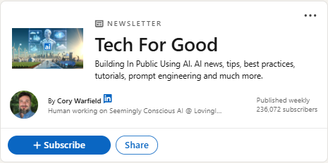 Tech For Good LinkedIn Newsletter