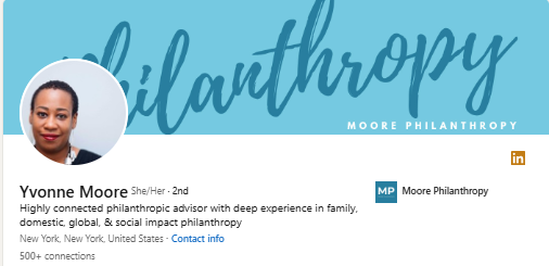 Yvonne Moore's LinkedIn Profile