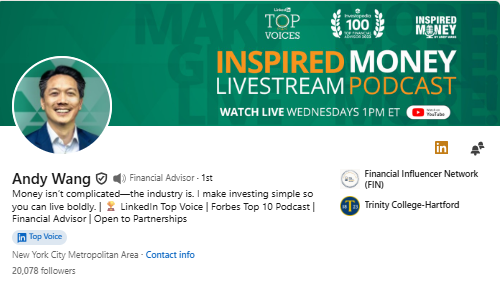 Andy Wang's LinkedIn Profile