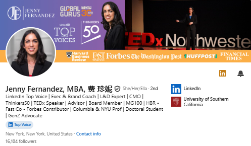 Jenny Fernandez's LinkedIn Profile