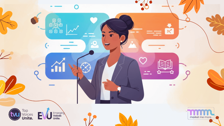 Conceptual visualization of authentic leadership blending expertise with personal storytelling in professional settings