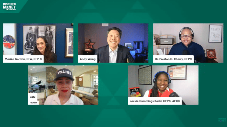 Andy Wang and his expert panel (Dr. Preston D. Cherry, Mariko Gordon, Jackie Cummings Koski, and Jacqueline "JaQ" Campbell) reveal the frameworks for merging finances, pivoting careers, and building legacy on Inspired Money