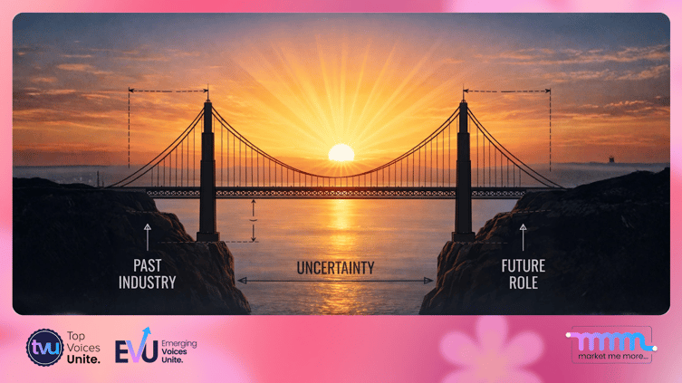 A professional bridge at sunrise representing a career transition