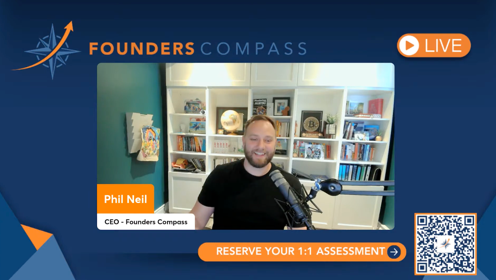 Phil Neil hosting Founders Compass live session