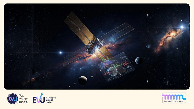 NASA space telescope in orbit with exoplanet visualization showing infrared spectrometry and distant cosmic discoveries