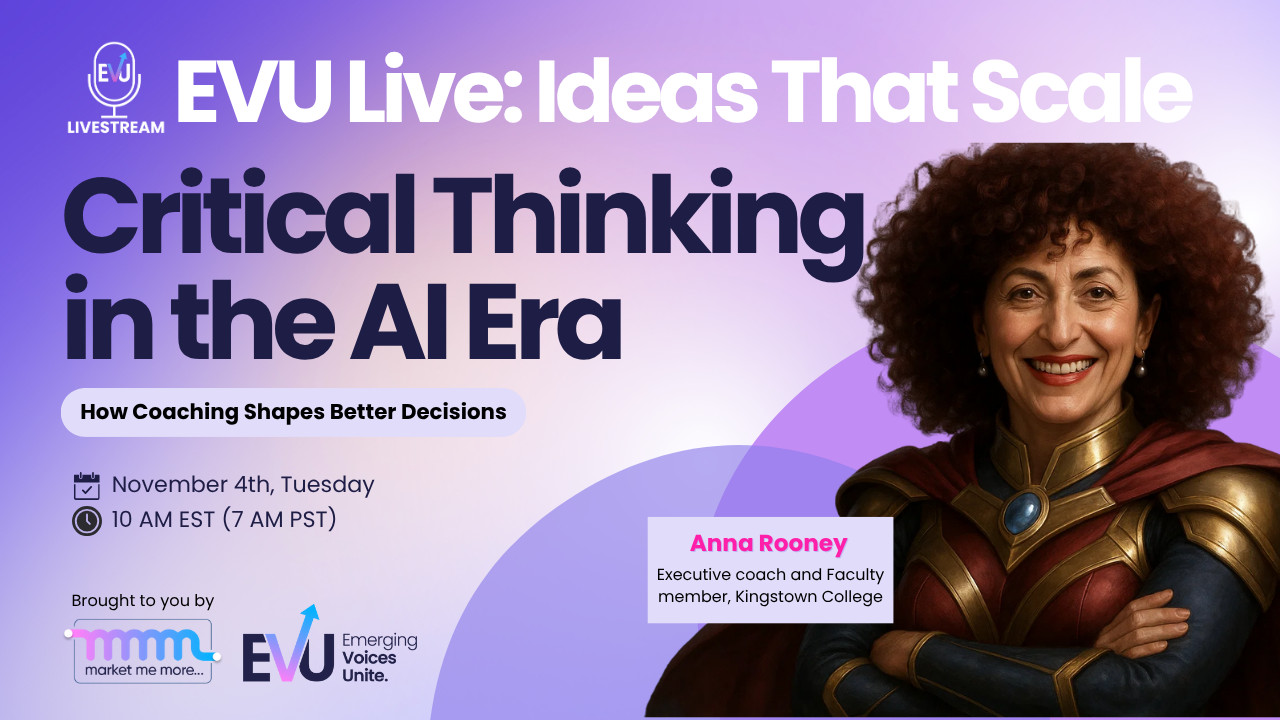 Anna and Nikki will talk about AI Strategy executive coaching meeting critical thinking