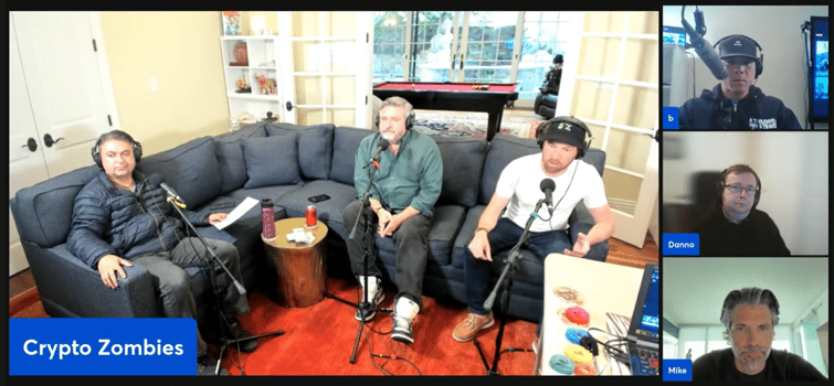 Michael Berman and Danno Ferrin reveal the quantum threat reshaping cryptography and security on Crypto Zombies episode with hosts Hooman Khalili, Chris Kelly, Nick Larson, and producer Bryn Nguyen