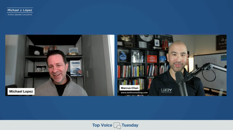 Marcus Chan reveals how self-awareness and transformational leadership separate managers from game-changers on Top Voice Tuesday with Michael Lopez