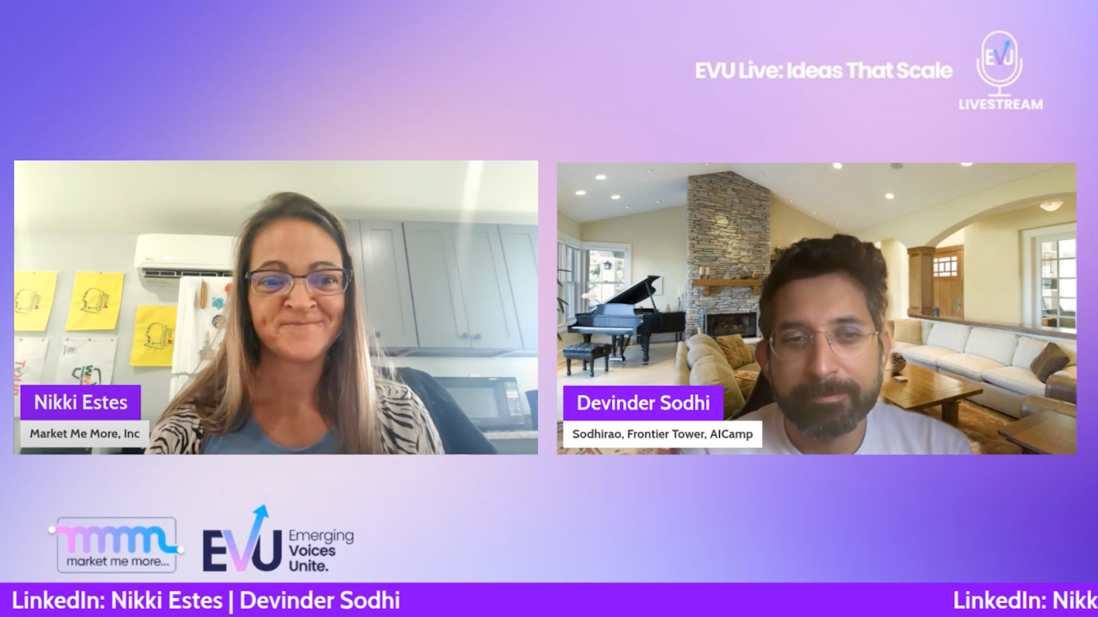 Devinder and Nikki talking about community to internal systems