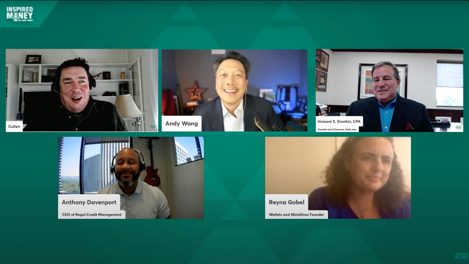 Andy Wang together with other financial experts discussing credit score strategies