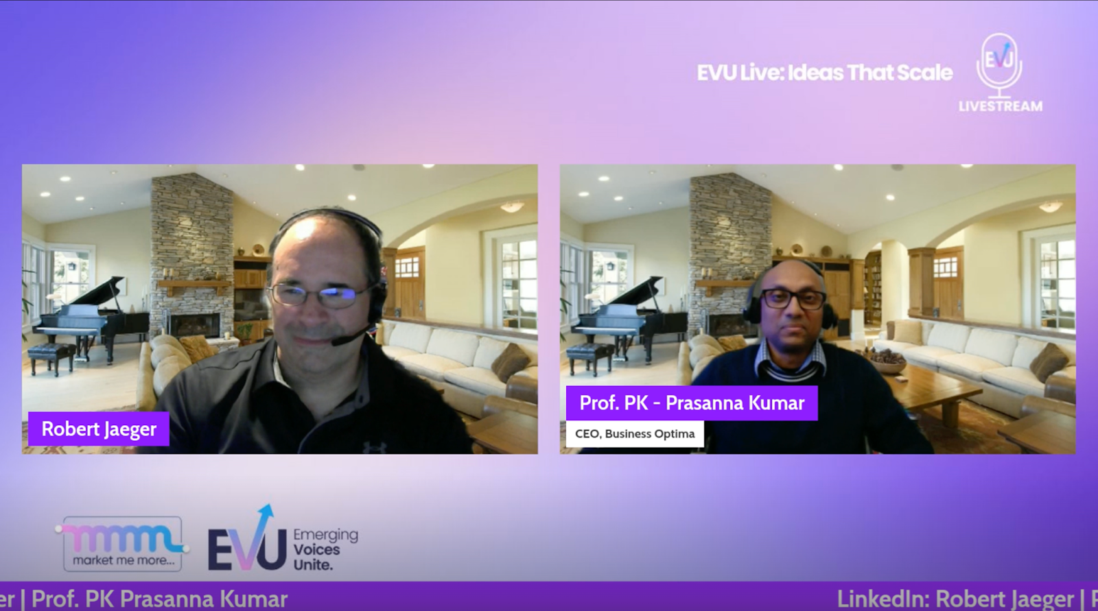 EVU Live Episode 4 with Prof. PK Prasanna Kumar and Robert Jaeger on AI enterprise efficiency