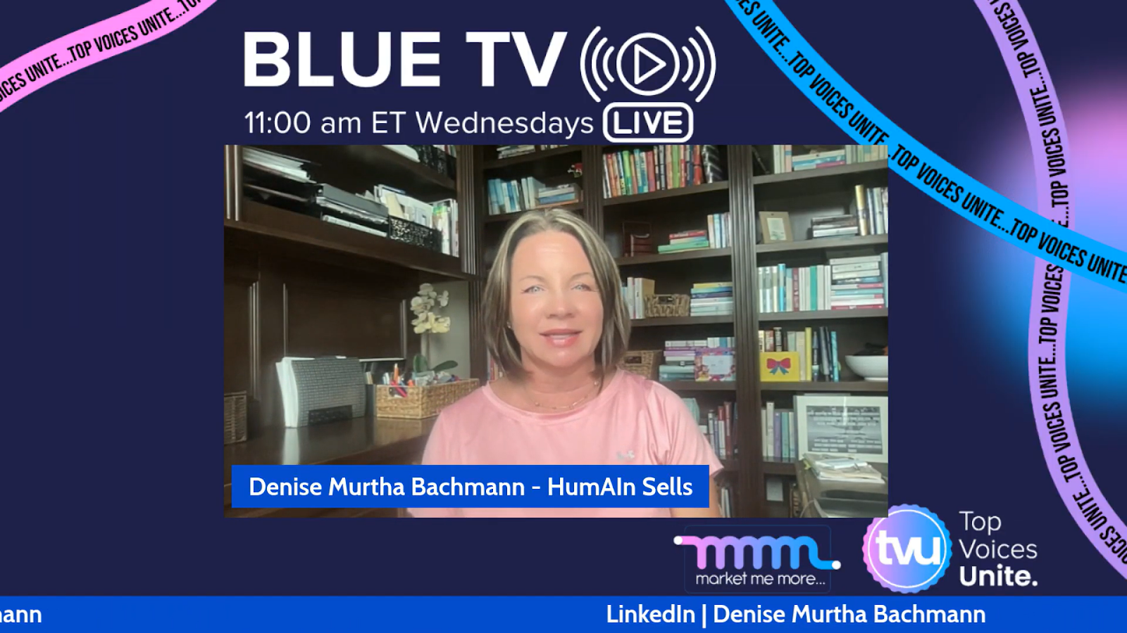 Denise Murtha Bachmann breaks down LinkedIn’s new newsletter metrics on Blue TV, showing how to turn data into growth and engagement